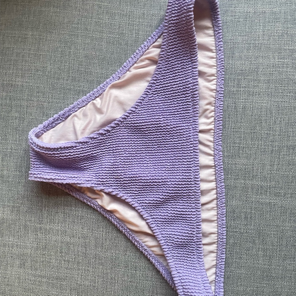 Shade & Shore Lavender Textured Bikini Bottom
